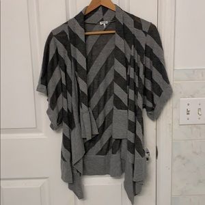 Splendid grey striped cardigan size small